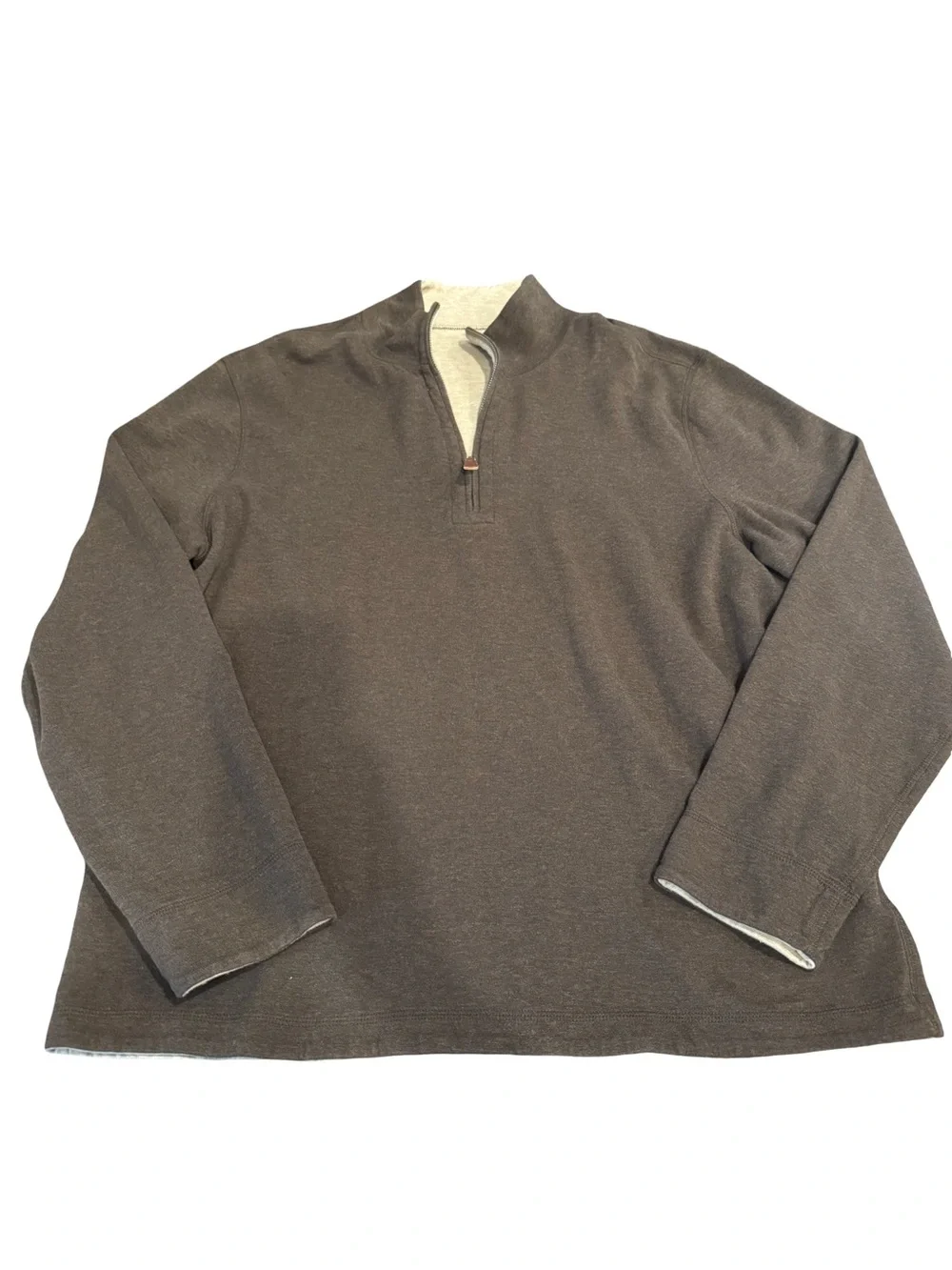 Banana Republic Brown Quarter-Zip Sweater